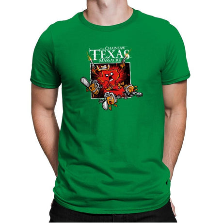 The Chainsaw Texas Massacre Exclusive - Mens Premium T-Shirts RIPT Apparel Small / Kelly Green