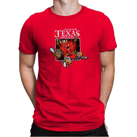 The Chainsaw Texas Massacre Exclusive - Mens Premium T-Shirts RIPT Apparel Small / Red