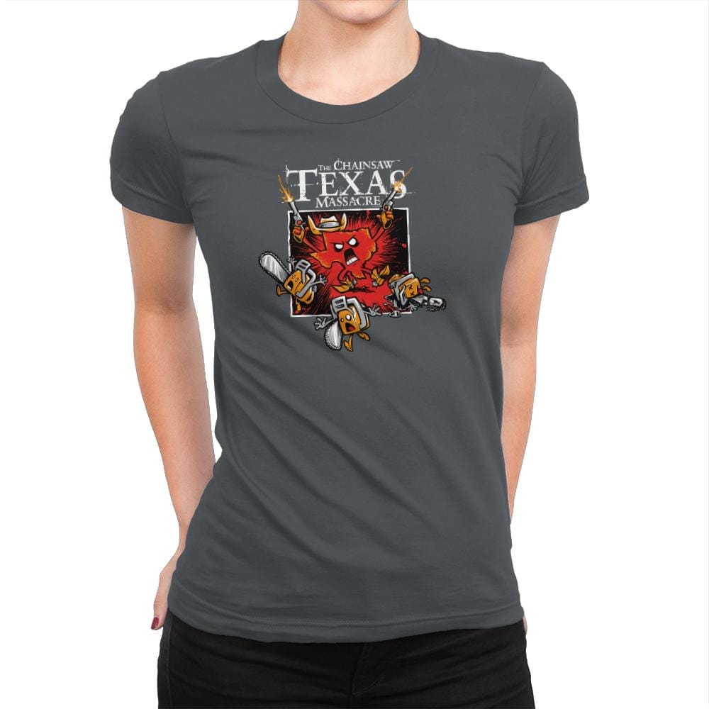 The Chainsaw Texas Massacre Exclusive - Womens Premium T-Shirts RIPT Apparel 3x-large / Heavy Metal