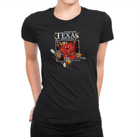 The Chainsaw Texas Massacre Exclusive - Womens Premium T-Shirts RIPT Apparel Small / Black