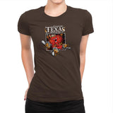 The Chainsaw Texas Massacre Exclusive - Womens Premium T-Shirts RIPT Apparel Small / Dark Chocolate
