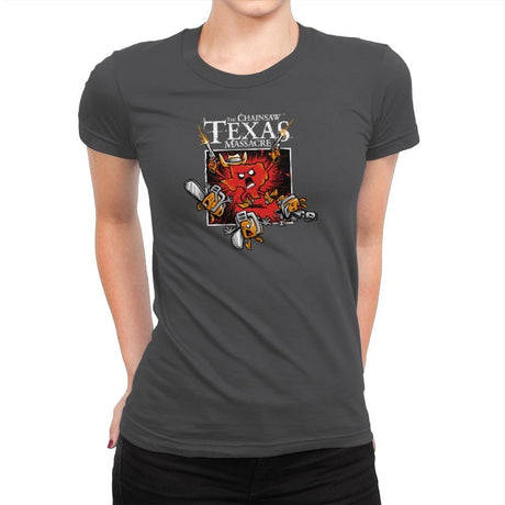 The Chainsaw Texas Massacre Exclusive - Womens Premium T-Shirts RIPT Apparel Small / Heavy Metal