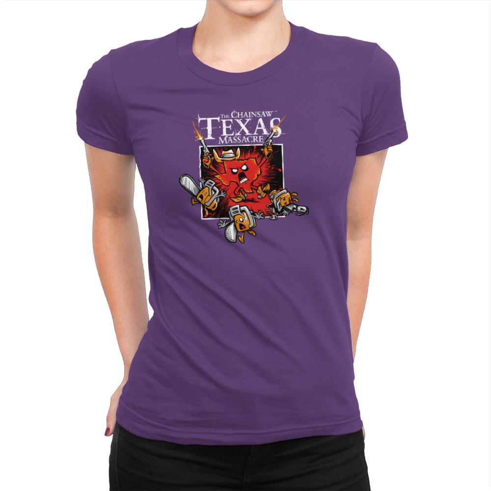 The Chainsaw Texas Massacre Exclusive - Womens Premium T-Shirts RIPT Apparel Small / Purple Rush