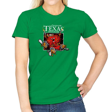 The Chainsaw Texas Massacre Exclusive - Womens T-Shirts RIPT Apparel Small / Irish Green