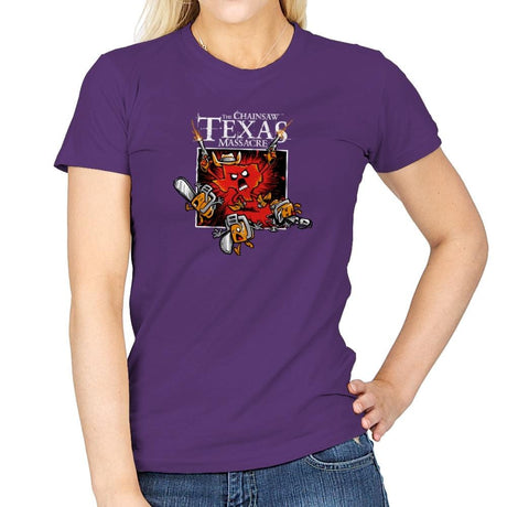 The Chainsaw Texas Massacre Exclusive - Womens T-Shirts RIPT Apparel Small / Purple