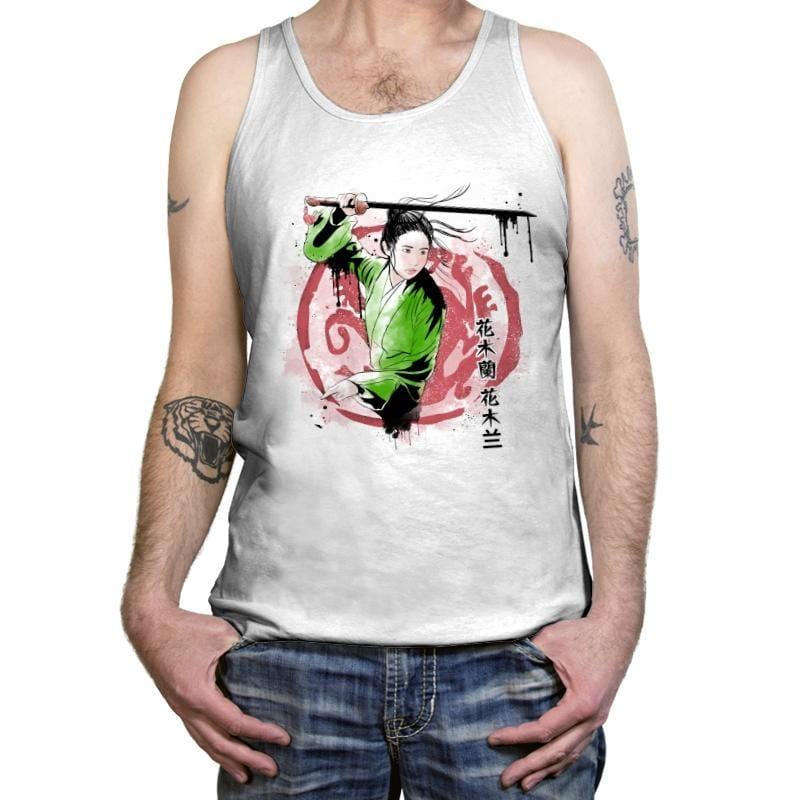The Chinese Warrior - Tanktop Tanktop RIPT Apparel X-Small / White