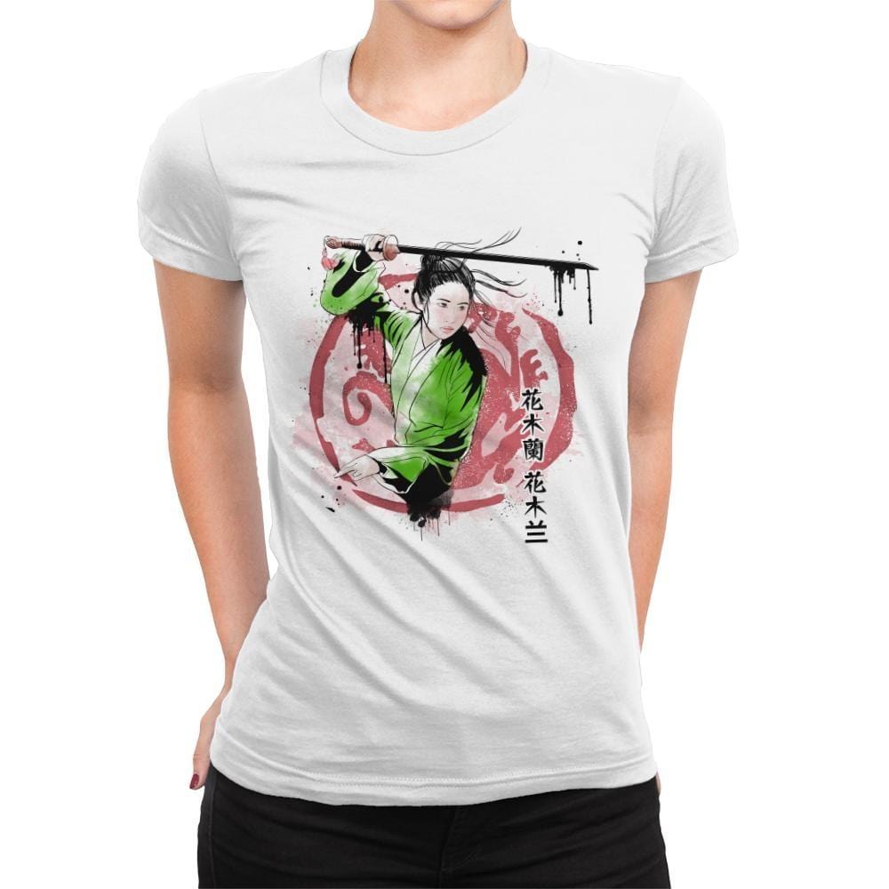 The Chinese Warrior - Womens Premium T-Shirts RIPT Apparel Small / White
