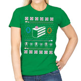 The Christmas Cake is a Lie - Womens T-Shirts RIPT Apparel Small / Irish Green