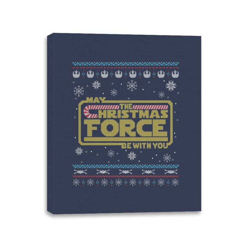 The Christmas Force - Canvas Wraps Canvas Wraps RIPT Apparel 11x14 / Navy