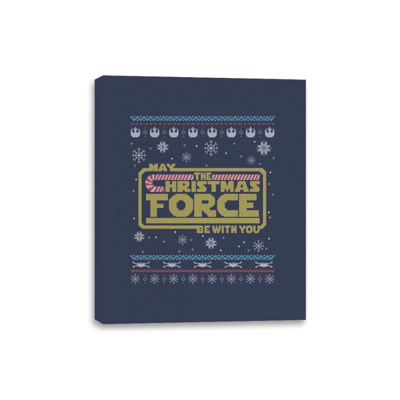The Christmas Force - Canvas Wraps Canvas Wraps RIPT Apparel 8x10 / Navy