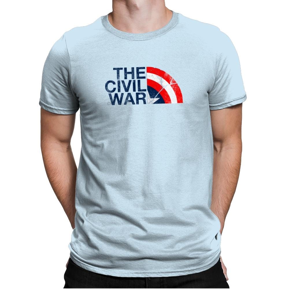 The Civil War Exclusive - Mens Premium T-Shirts RIPT Apparel Small / Light Blue