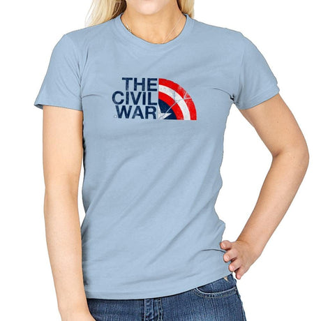 The Civil War Exclusive - Womens T-Shirts RIPT Apparel Small / Light Blue