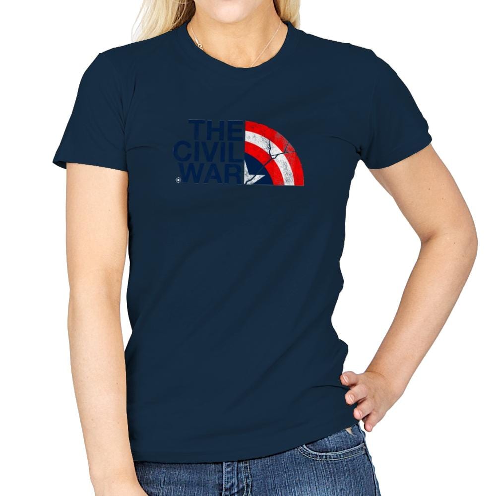 The Civil War Exclusive - Womens T-Shirts RIPT Apparel Small / Navy