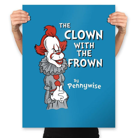 The Clown with the Frown - Prints Posters RIPT Apparel 18x24 / Sapphire