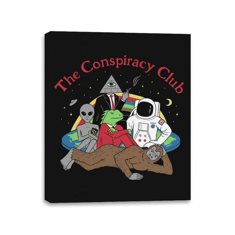 The Conspiracy Club - Canvas Wraps Canvas Wraps RIPT Apparel 11x14 / Black