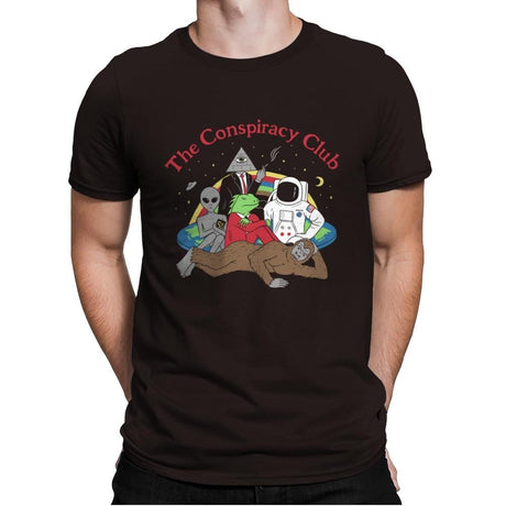 The Conspiracy Club - Mens Premium T-Shirts RIPT Apparel Small / Dark Chocolate