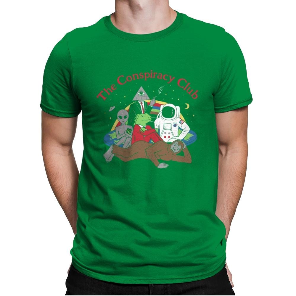 The Conspiracy Club - Mens Premium T-Shirts RIPT Apparel Small / Kelly Green