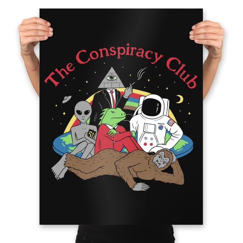 The Conspiracy Club - Prints Posters RIPT Apparel 18x24 / Black