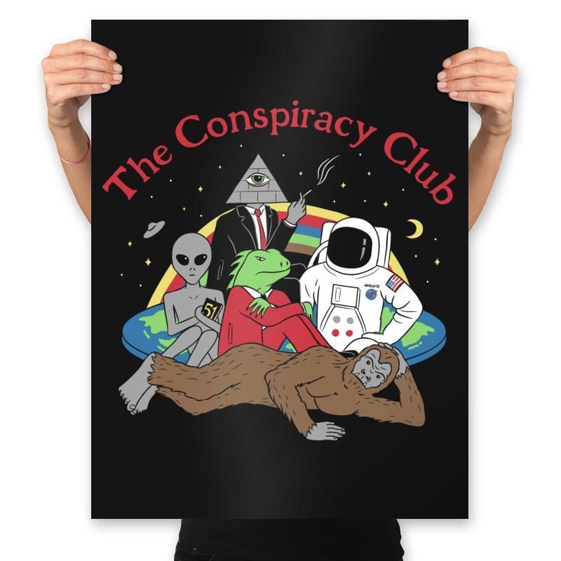 The Conspiracy Club - Prints Posters RIPT Apparel 18x24 / Black
