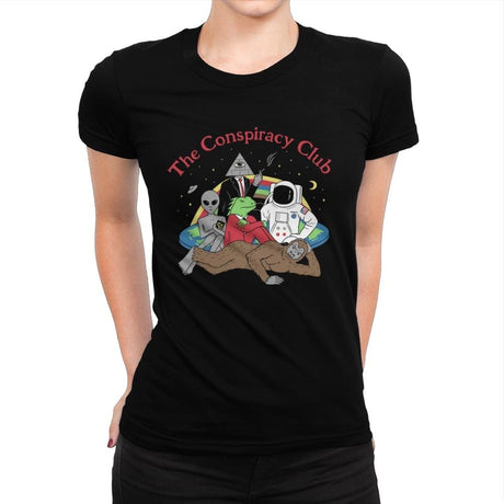 The Conspiracy Club - Womens Premium T-Shirts RIPT Apparel Small / Indigo
