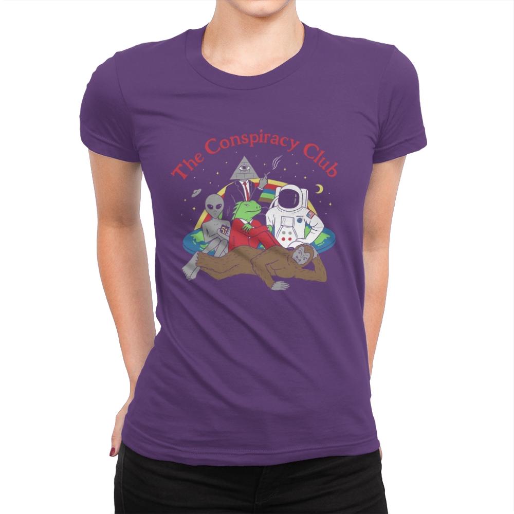 The Conspiracy Club - Womens Premium T-Shirts RIPT Apparel Small / Purple Rush