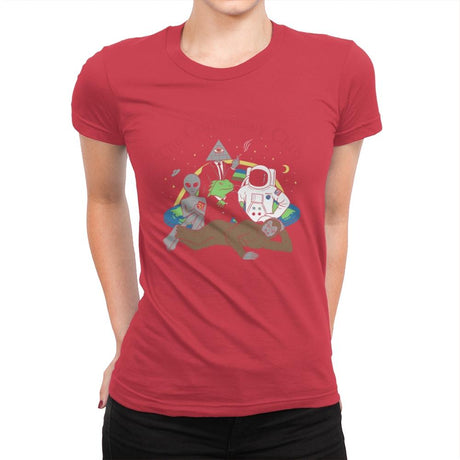 The Conspiracy Club - Womens Premium T-Shirts RIPT Apparel Small / Red