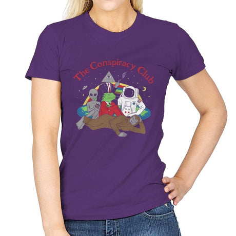 The Conspiracy Club - Womens T-Shirts RIPT Apparel Small / Purple