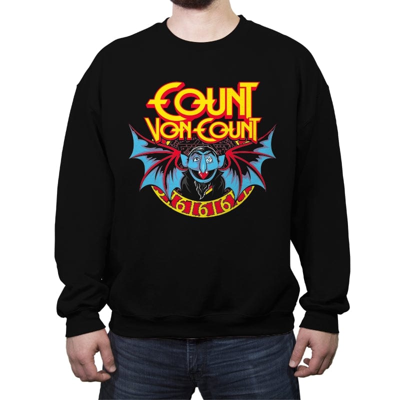 The Count - Anytime - Crew Neck Sweatshirt Crew Neck Sweatshirt RIPT Apparel Small / Black