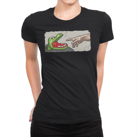 The Creation of a Bite! - Womens Premium T-Shirts RIPT Apparel Small / Black