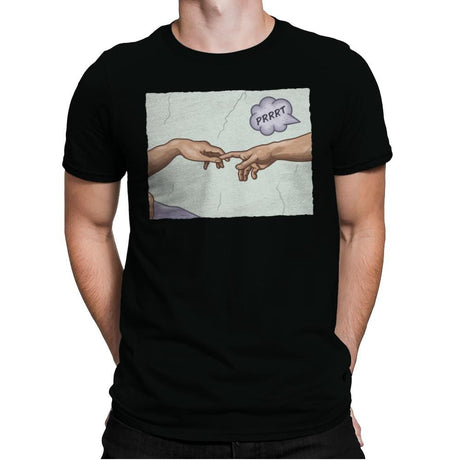 The Creation of a Joke! - Mens Premium T-Shirts RIPT Apparel Small / Black