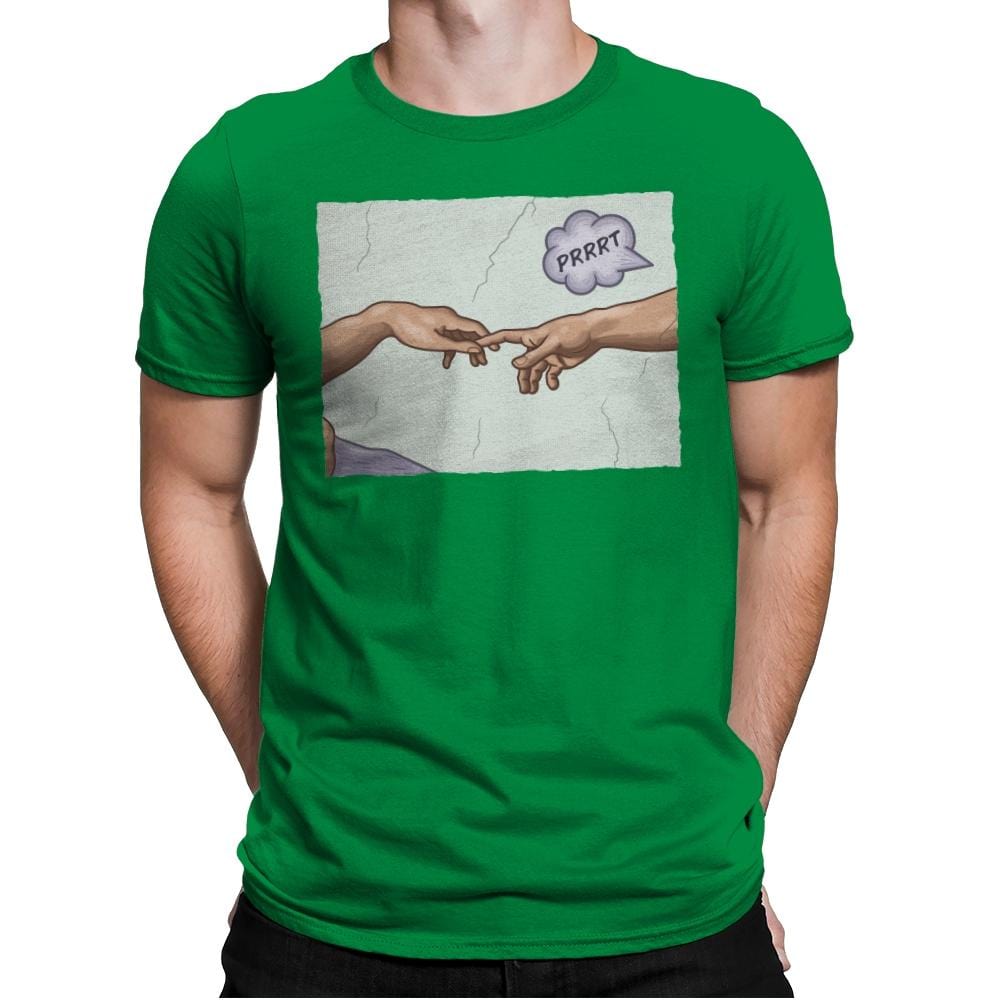 The Creation of a Joke! - Mens Premium T-Shirts RIPT Apparel Small / Kelly