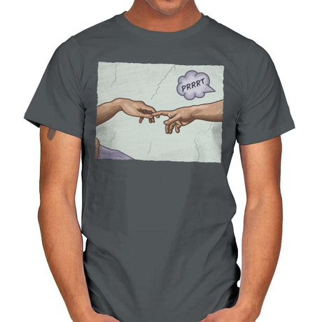 The Creation of a Joke! - Mens T-Shirts RIPT Apparel Small / Charcoal