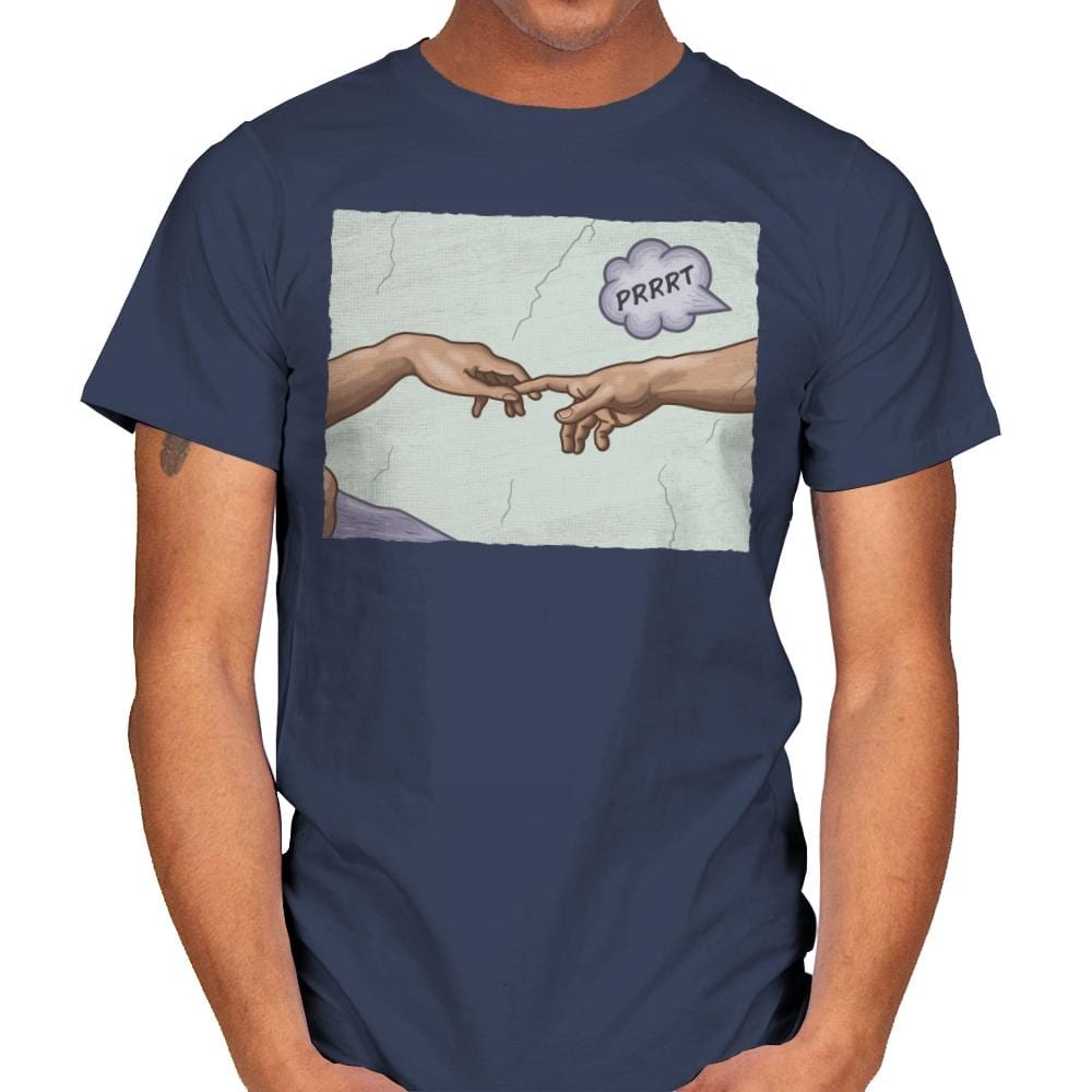 The Creation of a Joke! - Mens T-Shirts RIPT Apparel Small / Navy