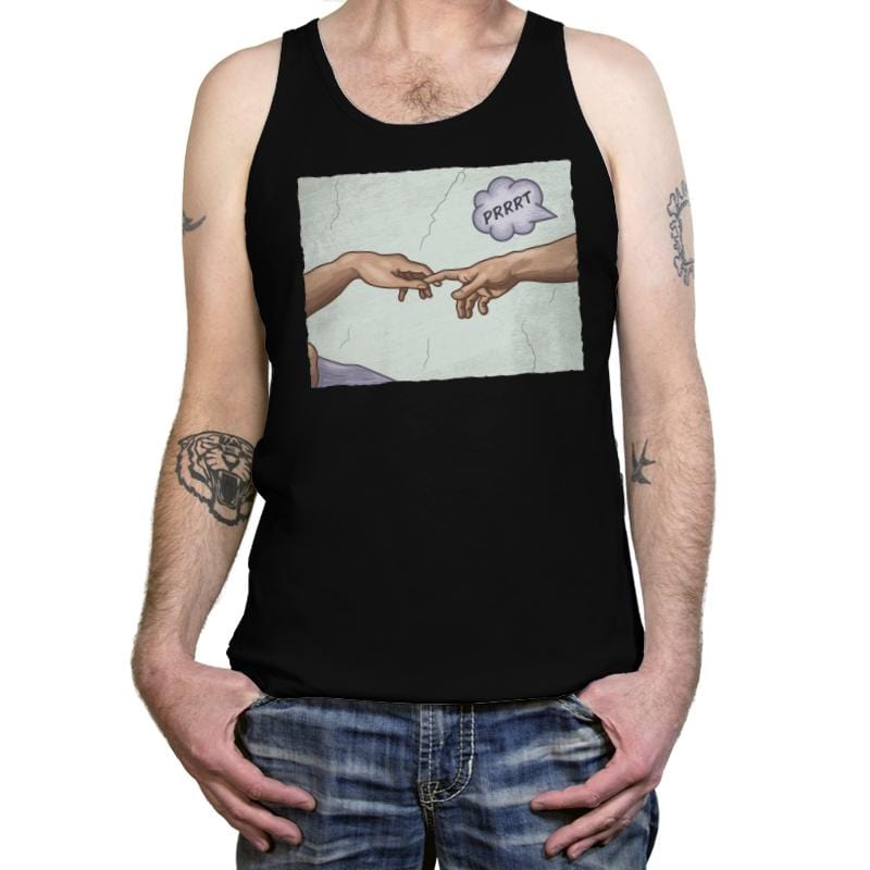 The Creation of a Joke! - Tanktop Tanktop RIPT Apparel X-Small / Black