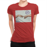 The Creation of a Joke! - Womens Premium T-Shirts RIPT Apparel Small / Red