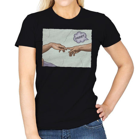The Creation of a Joke! - Womens T-Shirts RIPT Apparel Small / Black
