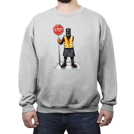 The Crossing Knight - Crew Neck Sweatshirt Crew Neck Sweatshirt RIPT Apparel Small / Sport Gray
