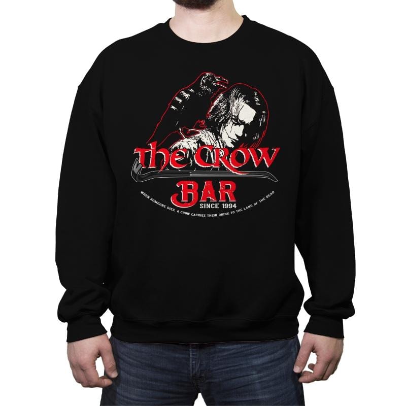 The Crow Bar - Crew Neck Sweatshirt Crew Neck Sweatshirt RIPT Apparel Small / Black
