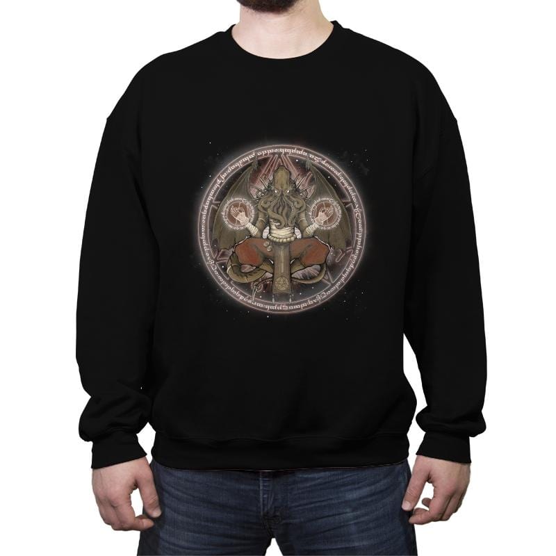 The Cthulhu Runes - Crew Neck Sweatshirt Crew Neck Sweatshirt RIPT Apparel