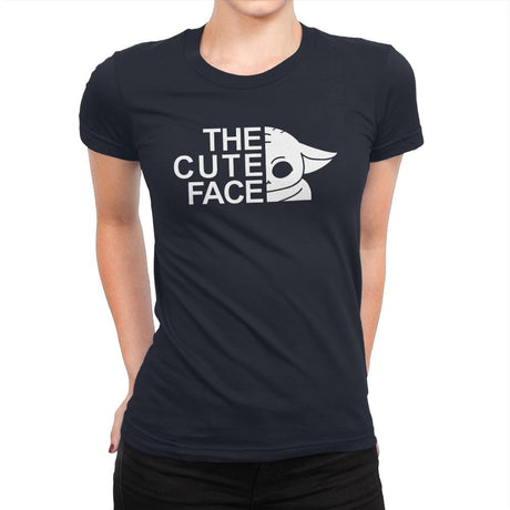 The Cute Face - Womens Premium T-Shirts RIPT Apparel Small / Midnight Navy