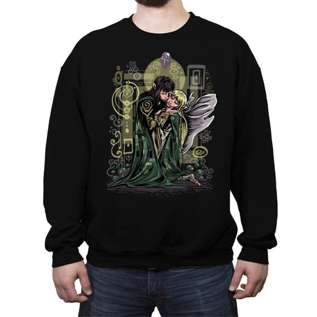 The Dark Kiss - Crew Neck Sweatshirt Crew Neck Sweatshirt RIPT Apparel Small / Black