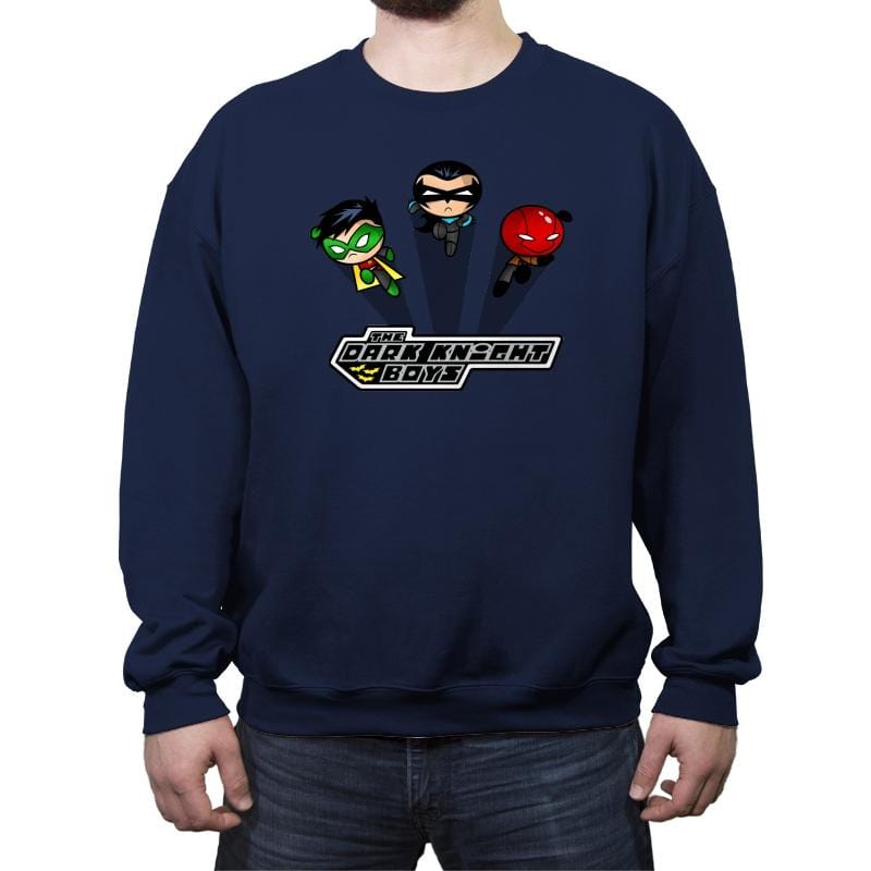 The Dark Knight Boys - Crew Neck Sweatshirt Crew Neck Sweatshirt RIPT Apparel Small / Navy