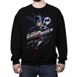 The Dark Knight Rider - Crew Neck Sweatshirt Crew Neck Sweatshirt RIPT Apparel Small / Black