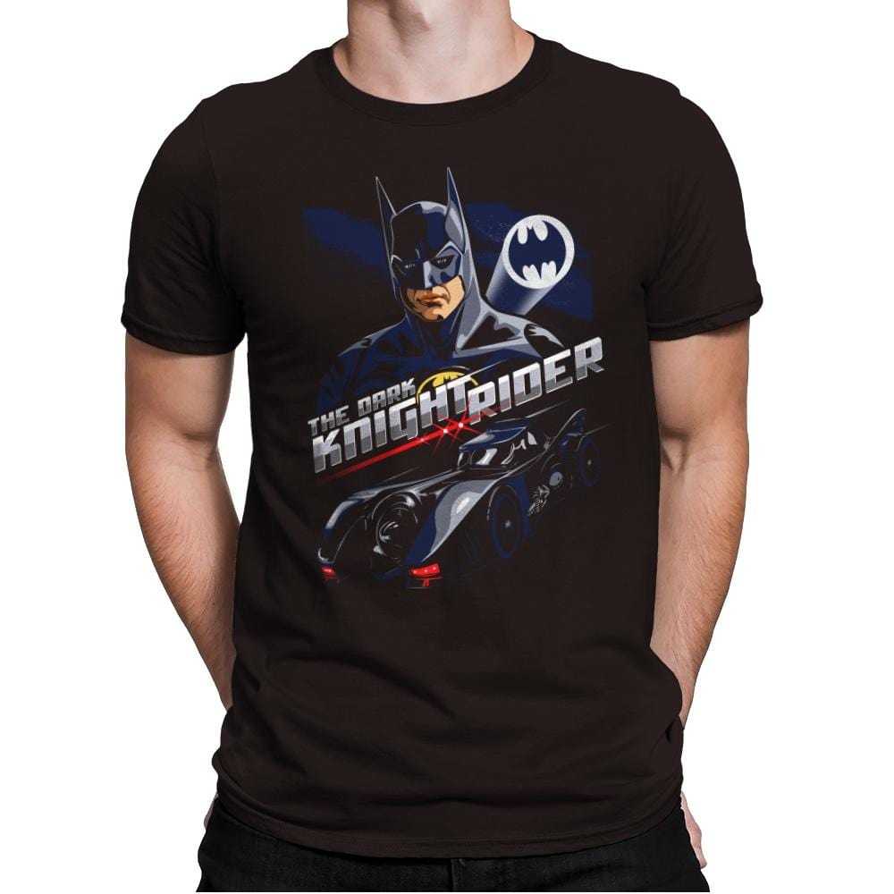 The Dark Knight Rider - Mens Premium T-Shirts RIPT Apparel Small / Dark Chocolate