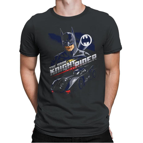 The Dark Knight Rider - Mens Premium T-Shirts RIPT Apparel Small / Heavy Metal
