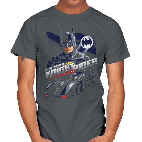 The Dark Knight Rider - Mens T-Shirts RIPT Apparel Small / Charcoal