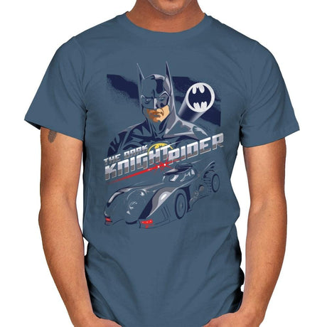 The Dark Knight Rider - Mens T-Shirts RIPT Apparel Small / Indigo Blue