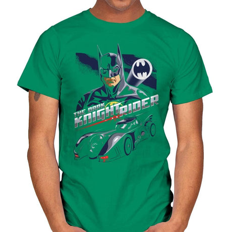 The Dark Knight Rider - Mens T-Shirts RIPT Apparel Small / Kelly Green