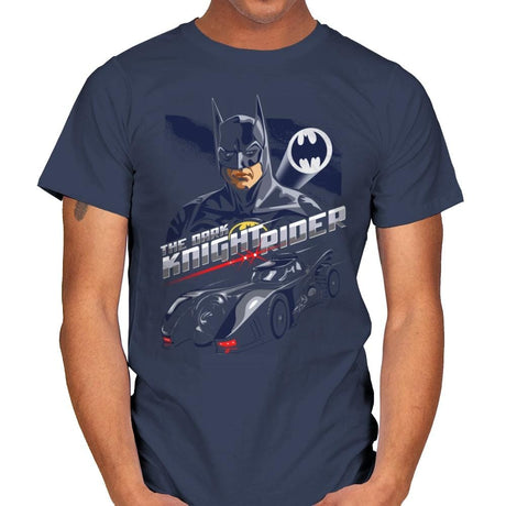 The Dark Knight Rider - Mens T-Shirts RIPT Apparel Small / Navy