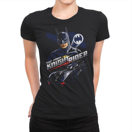 The Dark Knight Rider - Womens Premium T-Shirts RIPT Apparel Small / Black